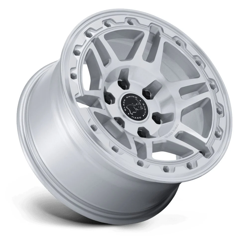 Black Rhino BR039 Vanguard 17x8 6x139.7 32mm Offset - Gloss Silver Machined Face - Image 2