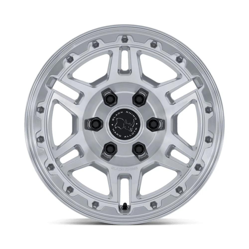 Black Rhino BR039 Vanguard 17x8 6x139.7 32mm Offset - Gloss Silver Machined Face - Image 3