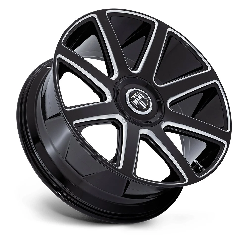 DUB DC273 Pull 24x9 5x115/5x120 38mm Offset - Gloss Black Milled - Image 2