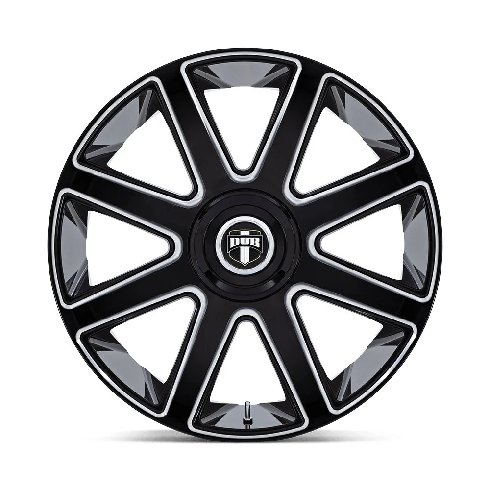 DUB DC273 Pull 24x9 5x115/5x120 38mm Offset - Gloss Black Milled - Image 3