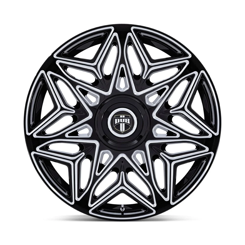 DUB DC274 Anomaly 24x9 5x115/5x120 15mm Offset - Gloss Black Milled - Image 3
