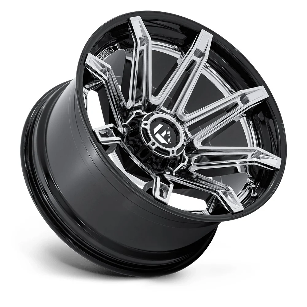 Fuel Off-Road FC401 Brawl 24x12 6x139.7 -44mm Offset - Chrome Gloss Black - Image 2