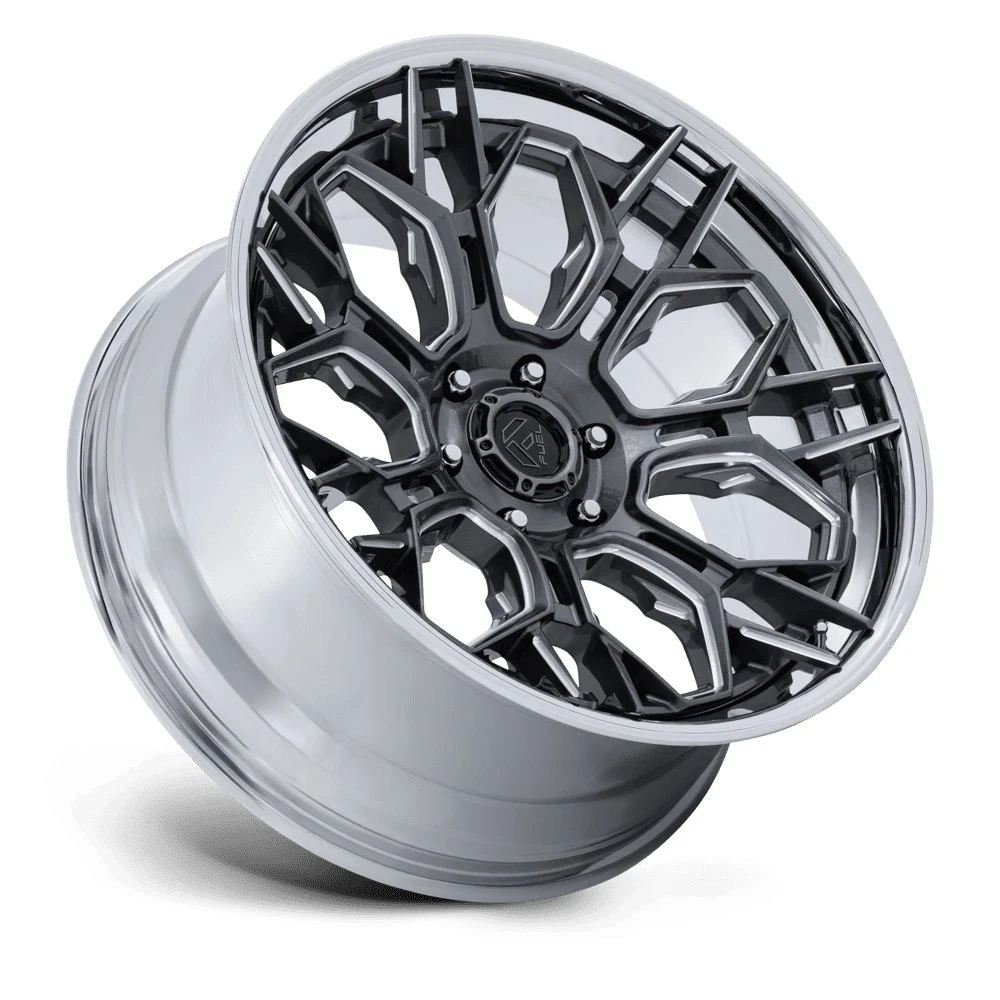 Fuel Off-Road FC409 Hive 22x9.5 6x139.7 20mm Offset - Gloss Gunmetal w/ Chrome Lip - Image 2