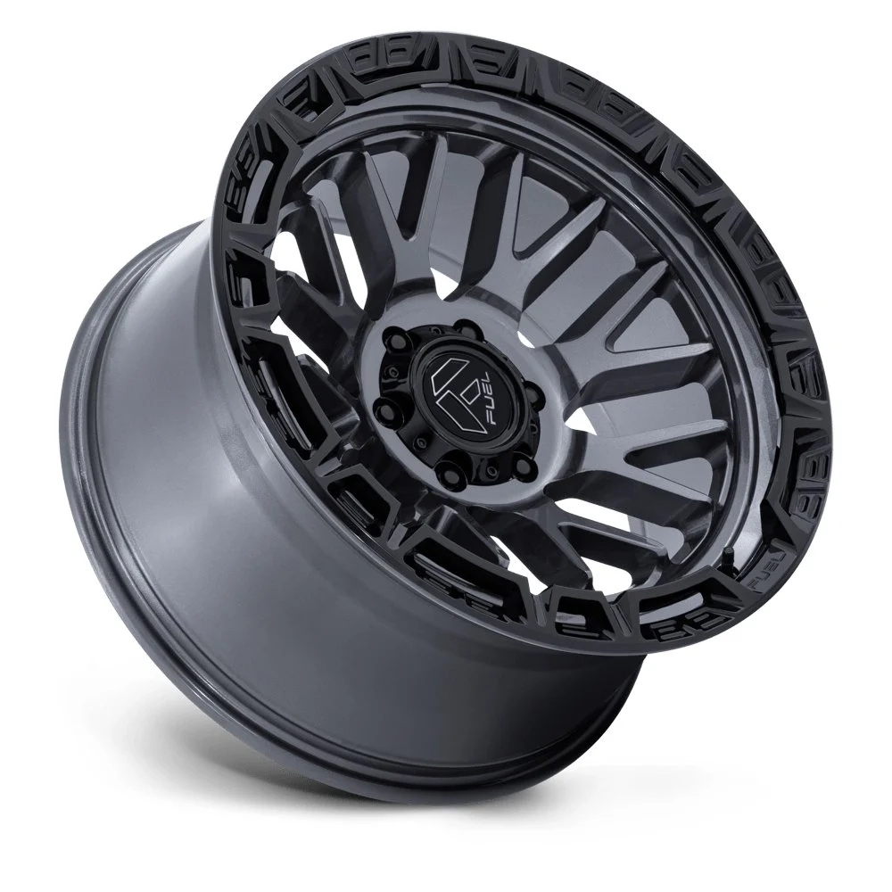 Fuel Off-Road FC890 Rail 20x10 6x139.7 -18mm Offset - Gloss Gunmetal w/ Black Lip - Image 2