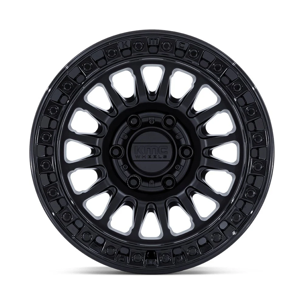 KMC KM552 IMS 18x9 8x165.1 18mm Offset - Matte Black Gloss w/ Black Lip - Image 3