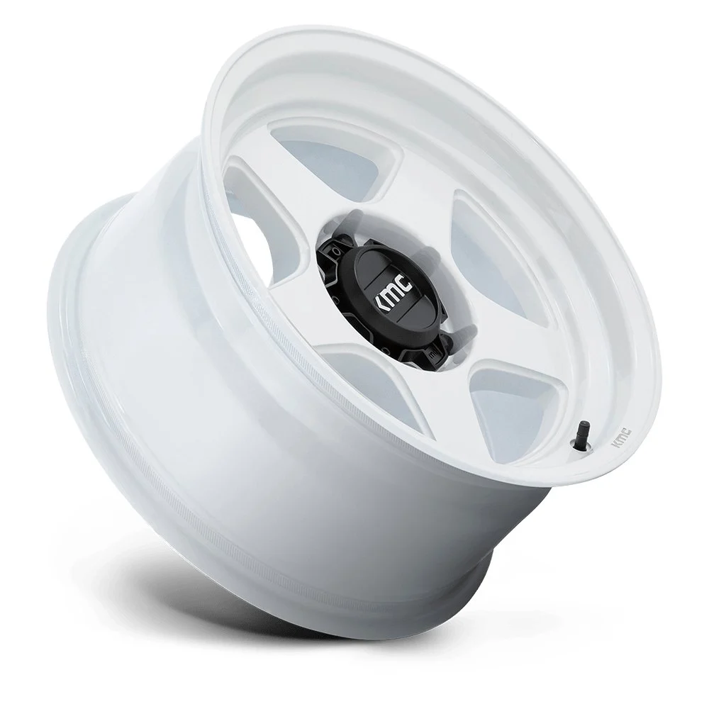 KMC KM728 Lobo 17x8.5 6x139.7 -10mm Offset - Gloss White - Image 2