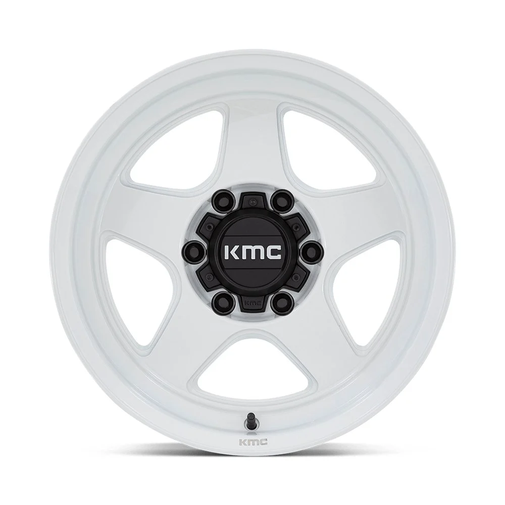KMC KM728 Lobo 17x8.5 6x139.7 -10mm Offset - Gloss White - Image 3
