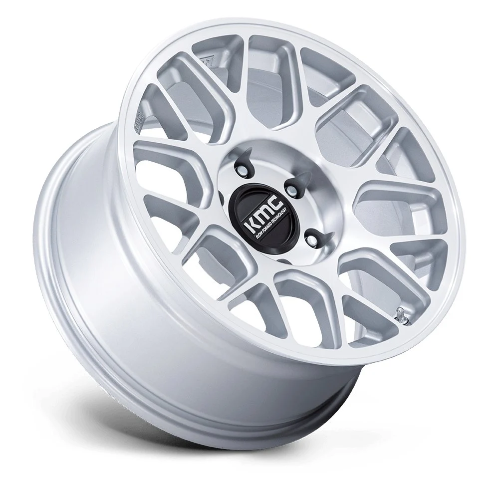 KMC KM730 Hatchet 17x8.5 6x139.7 -10mm Offset - Gloss Silver Machined - Image 2