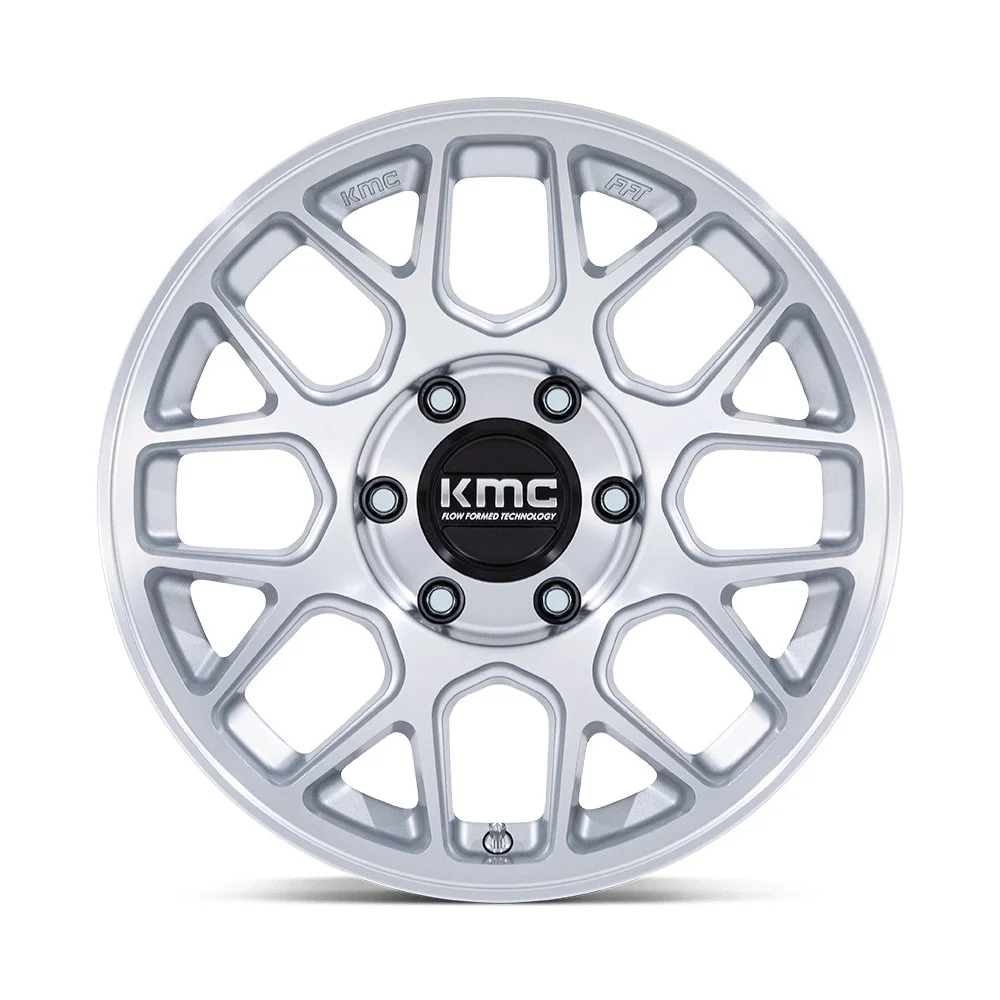 KMC KM730 Hatchet 17x8.5 6x139.7 -10mm Offset - Gloss Silver Machined - Image 3