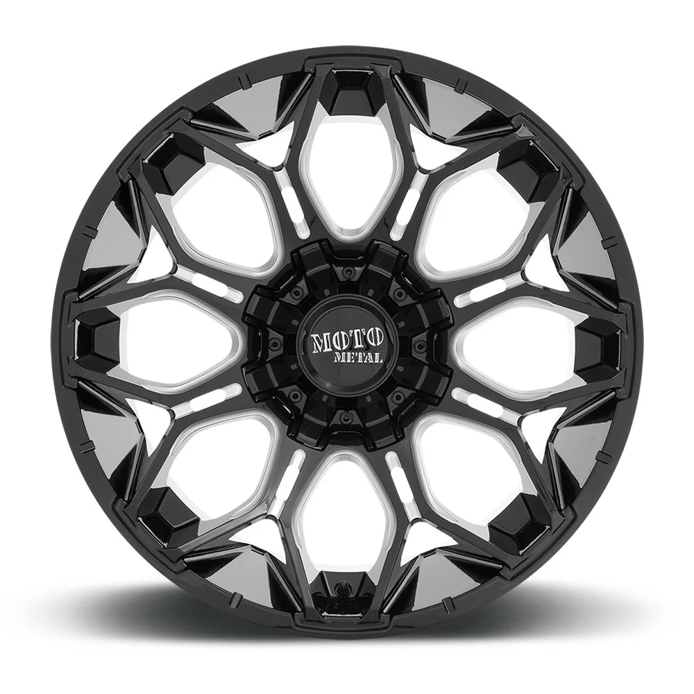 Moto Metal MO808 Sniper 20x10 8x170 -18mm Offset - Gloss Black Milled - Image 3