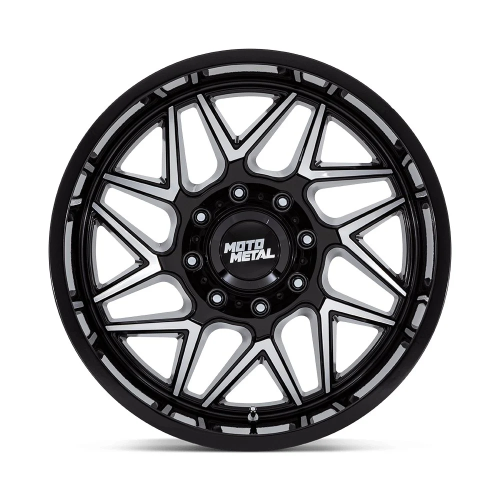 Moto Metal MO812 Turbine 20x9 5x139.7 1mm Offset - Gloss Black Machined - Image 3
