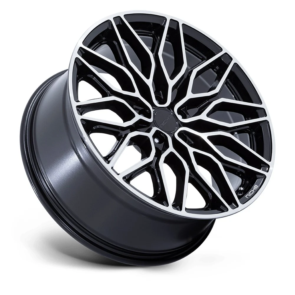 Niche NC277 Calabria 5 20x9 5x112 27mm Offset - Gloss Black Machined - Image 2