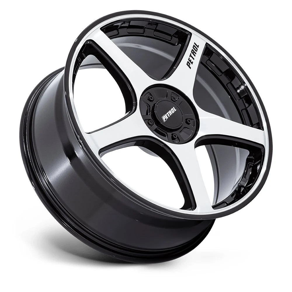 Petrol PE003 P2E 17x8 5x100/5x120 35mm Offset - Gloss Black Machined Face - Image 2