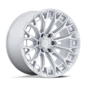 Fuel Off-Road FC882 Trax in Gloss Silver Machined Face - photo may show a different lug count; this part is 8x180
