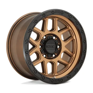 KMC KM544 Mesa in Matte Bronze w/ Black Lip - photo may show a different lug count; this part is 8x165.1