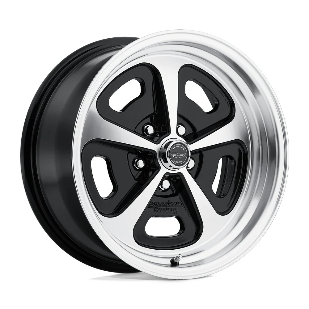 American Racing VN501 500 Mono Cast in Gloss Black Machined - photo may show a different lug count; this part is 5x120.7