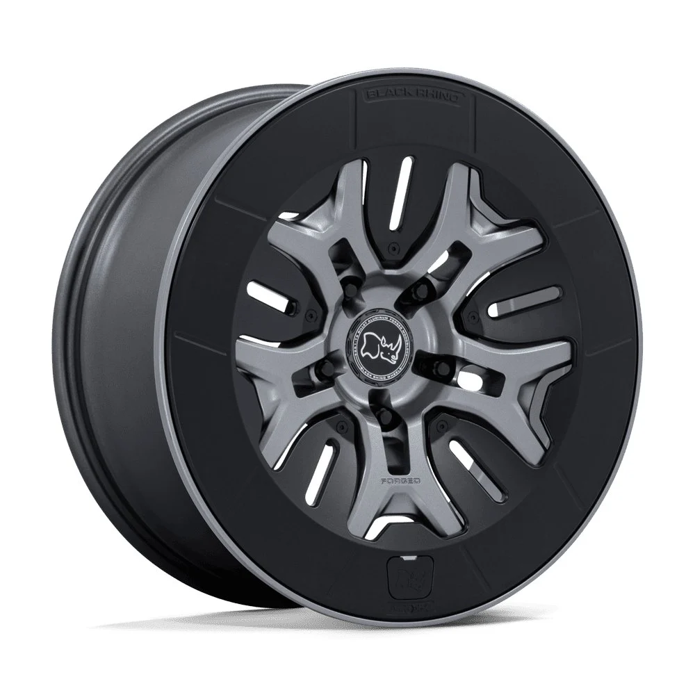 Black Rhino BR406 Rockledge in Matte Gunmetal - photo may show a different lug count; this part is 5x139.7