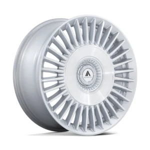 Asanti AB040 Tiara in Gloss Silver Machined - photo may show a different lug count; this part is 5x108/5x114.3