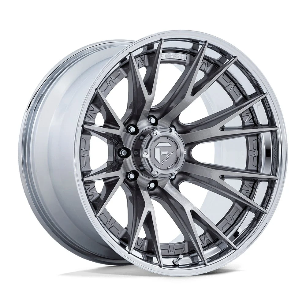 Fuel Off-Road FC402 Catalyst in Platinum Chrome - photo may show a different lug count; this part is 8x170