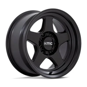 KMC KM728 Lobo in Matte Black - photo may show a different lug count; this part is 6x139.7