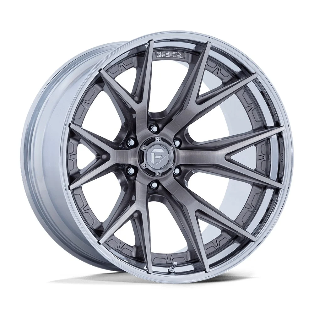 Fuel Off-Road FC402 Catalyst in Platinum Chrome - photo may show a different lug count; this part is 6x135