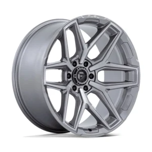 Fuel Off-Road FC854 Flux in Platinum - photo may show a different lug count; this part is 5x127