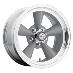 American Racing VN309 TT O in Silver w/ Machined Lip - photo may show a different lug count; this part is 5x114.3