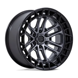 Fuel Off-Road FC874 Celsius in Matte Gunmetal w/ Black Lip - photo may show a different lug count; this part is 6x139.7