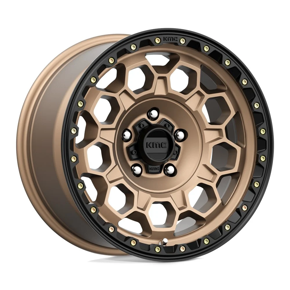 KMC KM545 Trek in Matte Bronze w/ Black Lip - photo may show a different lug count; this part is 5x127