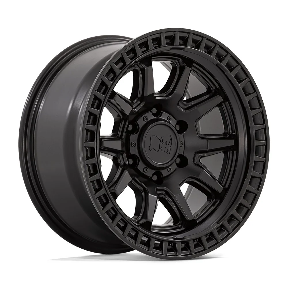 Black Rhino BR001 Calico in Matte Black - photo may show a different lug count; this part is 6x139.7