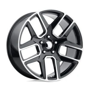 Performance Replicas PR192 in Gloss Black Machined - photo may show a different lug count; this part is 5x139.7
