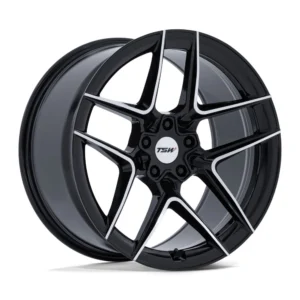 TSW TW008 Slipstream in Gloss Black Machined - photo may show a different lug count; this part is 5x120