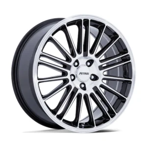 Petrol PE001 P1D in Gloss Black Machined - photo may show a different lug count; this part is 5x110