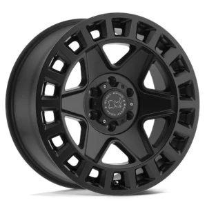 Black Rhino York in Matte Black - photo may show a different lug count; this part is 5x120