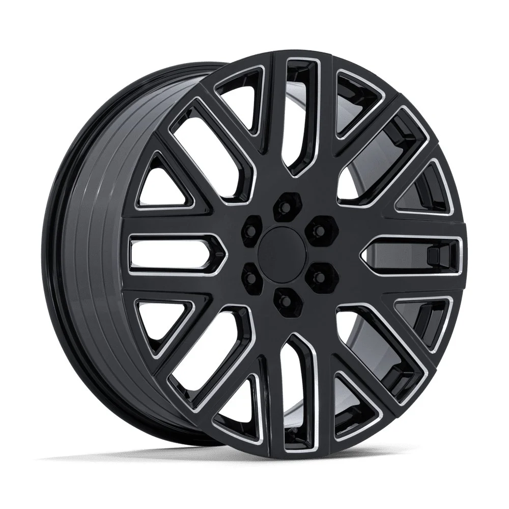 Performance Replicas PR231 in Gloss Black Milled - photo may show a different lug count; this part is 6x139.7