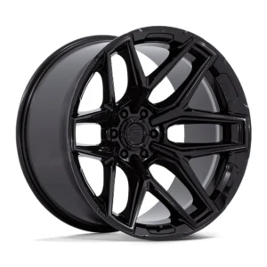 Fuel Off-Road FC854 Flux in Gloss Black - photo may show a different lug count; this part is 6x139.7