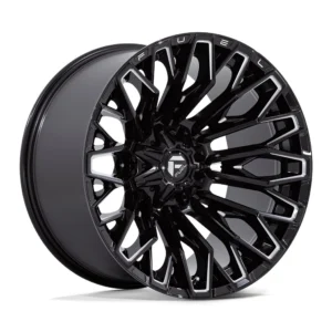 Fuel Off-Road FC865 Strike in Gloss Black Milled - photo may show a different lug count; this part is 8x180
