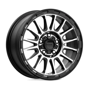 KMC KM542 Impact in Satin Black Machined - photo may show a different lug count; this part is 5x108