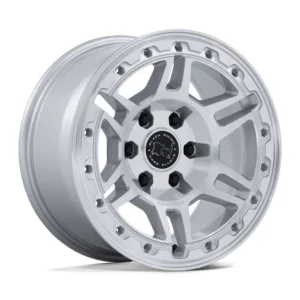 Black Rhino BR039 Vanguard in Gloss Silver Machined Face - photo may show a different lug count; this part is 5x130