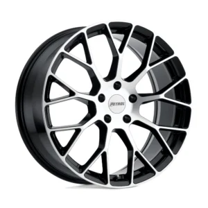 Petrol P2B in Gloss Black Machined - photo may show a different lug count; this part is 5x114.3