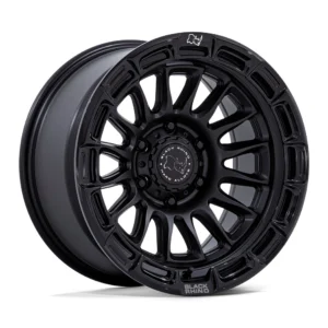 Black Rhino BR025 Rival in Matte Black / Gloss Black - photo may show a different lug count; this part is 5x127