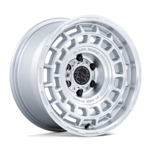 Black Rhino BR024 Awol in Silver Machined Face - photo may show a different lug count; this part is 6x139.7