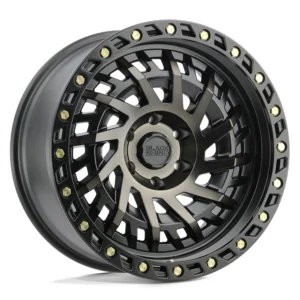 Black Rhino Shredder in Matte Black Double Dark Tint - photo may show a different lug count; this part is 6x139.7