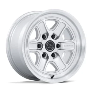 Black Rhino BR032 Echo in Gloss Silver Machined - photo may show a different lug count; this part is 6x139.7