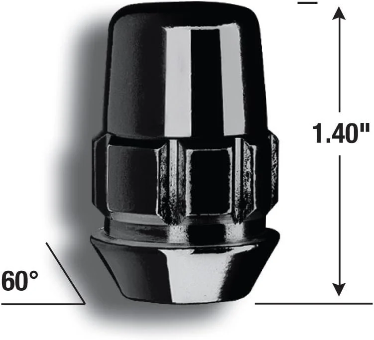 Gorilla Automotive Gorilla Lock Acorn 12-1.25 Black