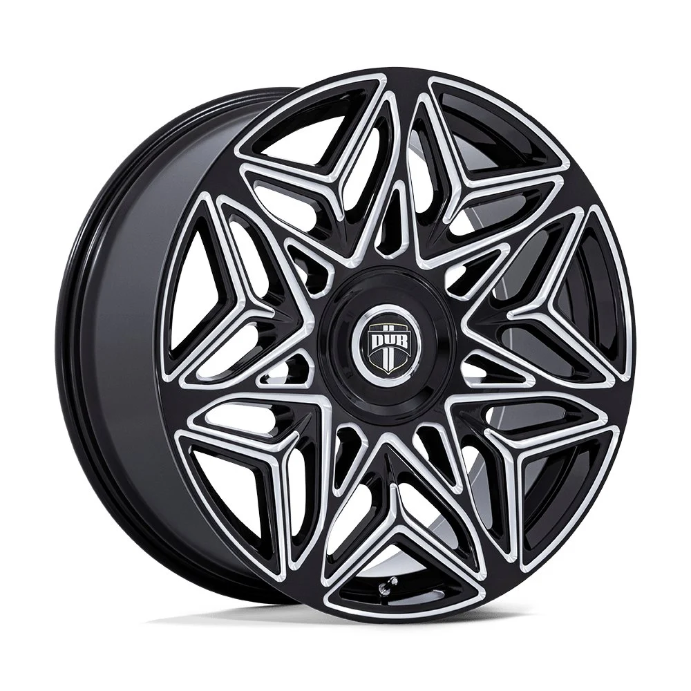 DUB DC274 Anomaly in Gloss Black Milled - photo may show a different lug count; this part is 5x115/5x120