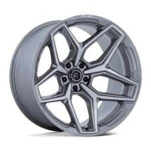 Fuel Off-Road FC854 Flux in Platinum - photo may show a different lug count; this part is 5x127