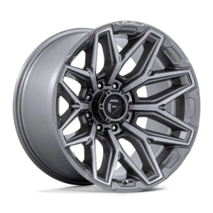 Fuel Off-Road FC854 Flux in Platinum - photo may show a different lug count; this part is 8x165.1
