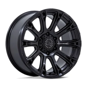 Black Rhino BR020 Diamondback in Matte Black - photo may show a different lug count; this part is 6x120