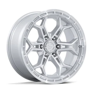 Fuel Off-Road FC896 Heathen in Gloss Silver Machined - photo may show a different lug count; this part is 6x139.7